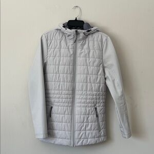 New Balance Women’s M Light Gray Hooded Puffer Jacket